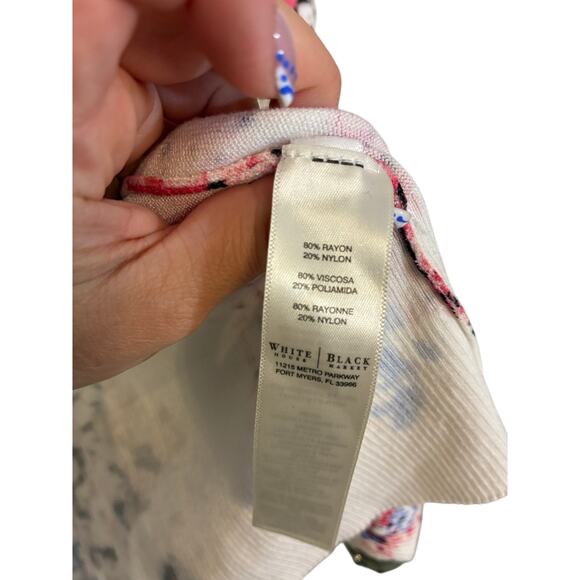 White House Black Market Floral Cardigan XS Shimmer Fairy Soft Girl Ethereal - Picture 4 of 6